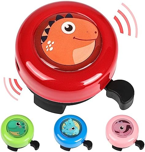 VICTGOAL Bike Bell for Kids with Loud Clear Sound, Bicycle Bell Scooter Bike Horn Ringtone Alert Cute Cycling for Toddler Children Boys Girls (Red)