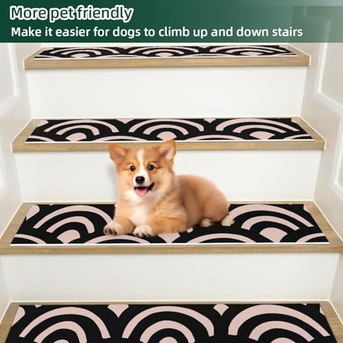 Tapis d'escalier antidérapants contre les chutes sur les marches en bois intérieures