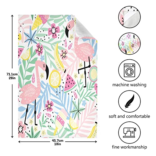 Kigai 1 Pack Pretty Flamingo Kitchen Towels Soft Highly Absorbent Dish Towels Reusable Kitchen Hand Towels For Kitchen Decorations Or Tea Towels 28 X 18 Inch #TOP2