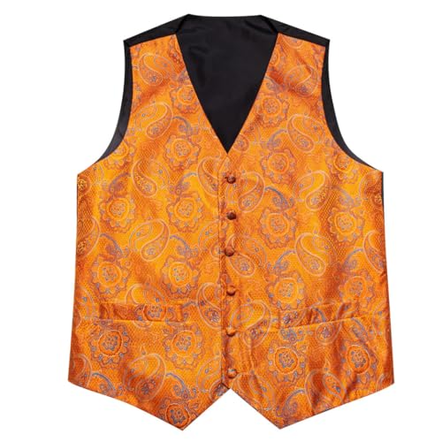 Men's Wedding Waistcoat Set with Tie Pocket Square and Cufflinks Tuxedo Accessories3