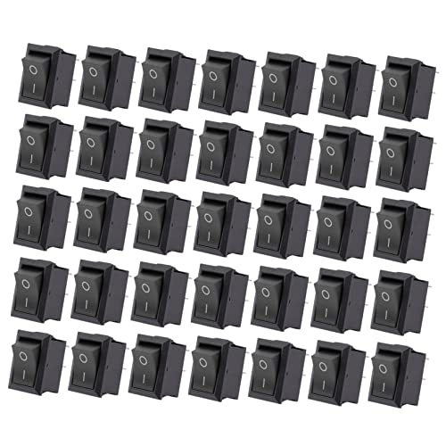 NAMOARLY 35pcs Boat Toggle Mini Switch Power Toggle Switch for Electrical Products Appliances 250vac/6a Off-Rocker Design