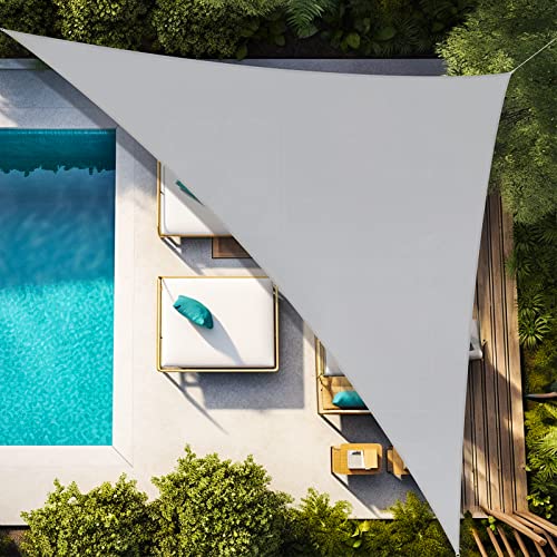 Artpuch-12-x-12-x-17-Wall-Triangle-Sun-Shade-Sails-UV-Block-for-Shelter-Canopy-Patio-Garden-Outdoor-Facility-Beach-and-Activities-12x12x17-Light-Grey Artpuch 12 x 12 x 17 Wall Triangle Sun Shade Sails UV Block for Shelter Canopy Patio Garden Outdoor Facility Beach and Activities 12x12x17 Light Grey
