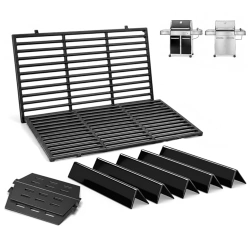 Grill Parts for Weber Genesis 300 Series (2007-2016) Fits Weber Genesis E310 E320 E330 S310 S320 S330 Parts Porcelain Enameled Cast Iron Grates Flavorizer Bars Heat Deflectors 7524 7528 7621 7622
