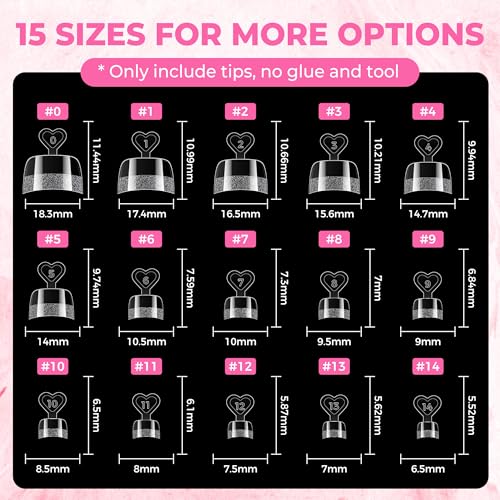 Image of UNA GELLA Toe Nail Tips Half-Cover Squavol 510 Pcs, 15 Sizes Pre-filed Squavol Toe Tips Acrylic Nails, Square Oval Nail Forms for Wide Toe Nail Extension, Flexible False Toe Nails for Home DIY Salon