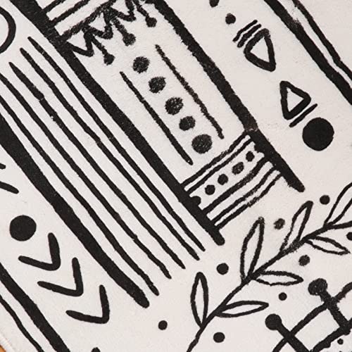 Moespace Boho Runner Rug 2'X 4.3',Black And Cream Evil Eye Palmistry Hand Rug For Bathroom,Accent Washable Rug Non-Slip Teen Boy Girl Personalized Bath Mat For Kitchen Laundry Dorm Tub #TOP2