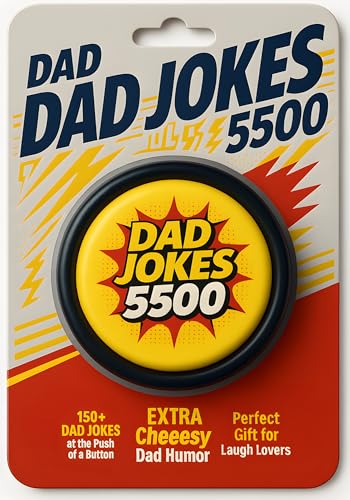 Gifts for Dad and Fathers - Features 150+ Extra Funny Dads Jokes at The Push of a Button - Daddy Present from Daughter, Parent Birthday Surprise, White Elephant Gifts for Men, Grandafather, Guy