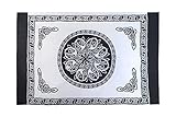 Ciffre Sarong Pareo Wickelrock Lunghi Dhoti Tuch Strandtuch Keltisch Kreis Weiß Batik + Schnalle