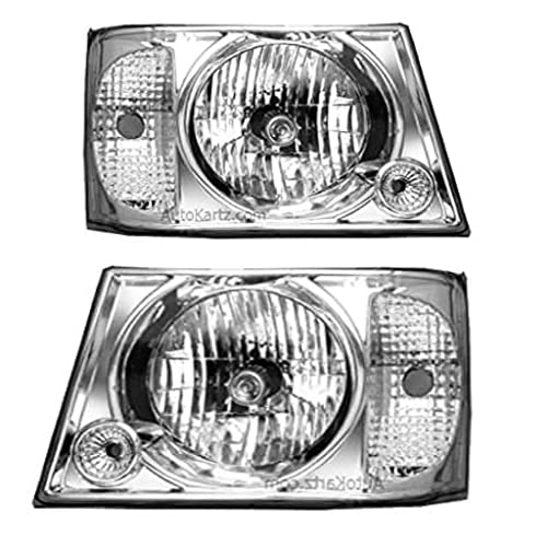 K D Headlight for Tata Sumo Victa (Right & Left Side) 2004-2011 PAIR ( WITHOUT ADJUSTABLE MOTOR)