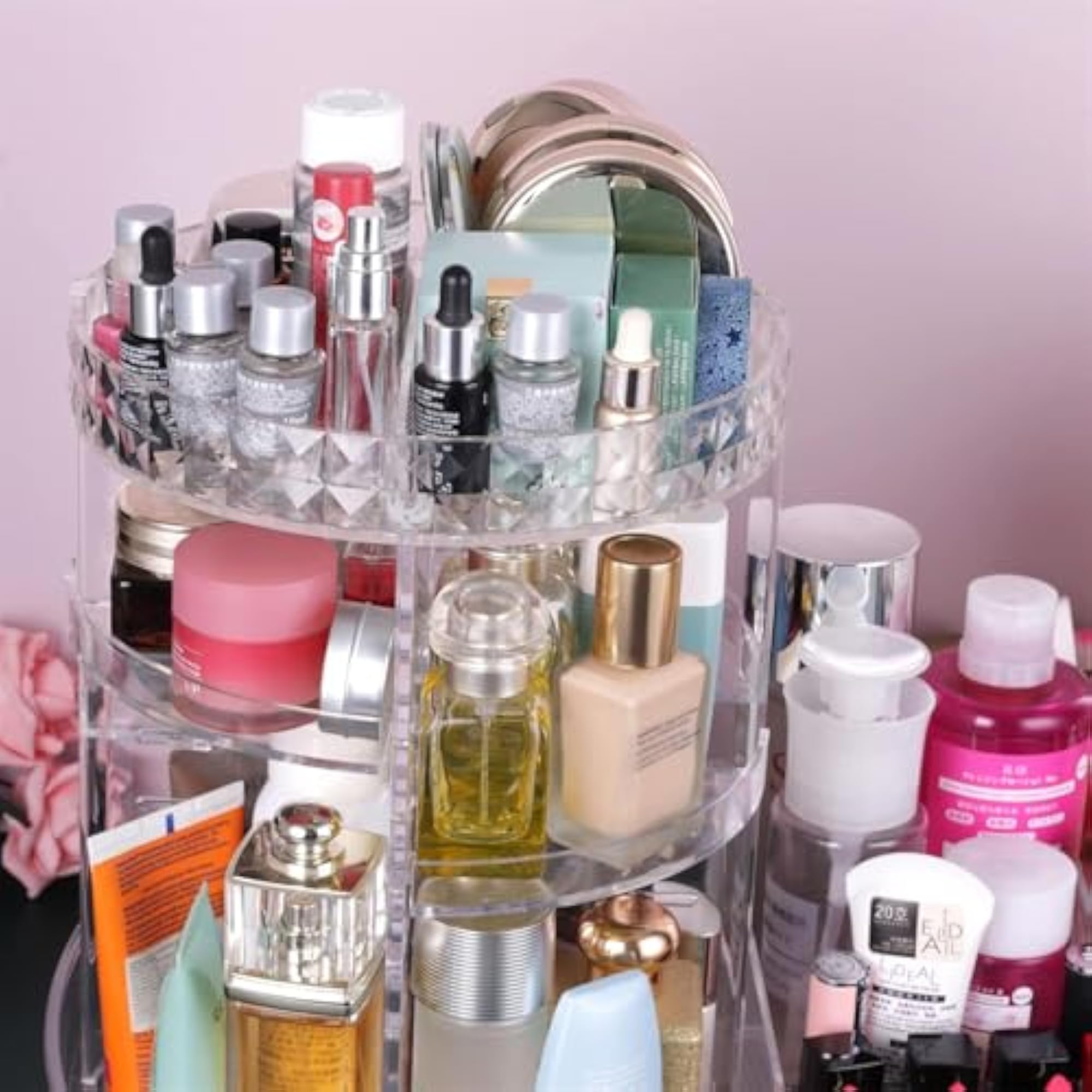 Portable Makeup Organizer Box with Drawers