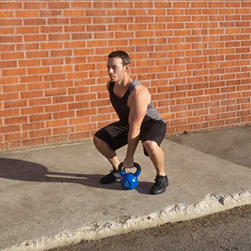 Image of ProsourceFit Vinyl Coated Cast Iron Kettlebells for Full Body Fitness Workouts