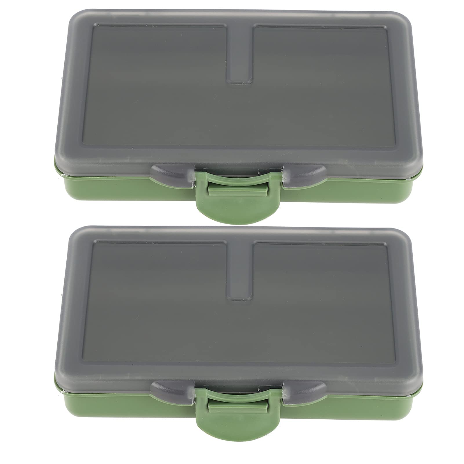 Alomejor Green Fishing Tackle Box, Multiple Compartments Organizer Tackle Storage 2Pcs Set For Anglers Sea River Coarse Fishing