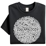 Lollapalooza Chicago T-Shirt - Grant Park Music Festival Vintage Graphic Tee - Alternative Rock Pop Punk Merch Black 01