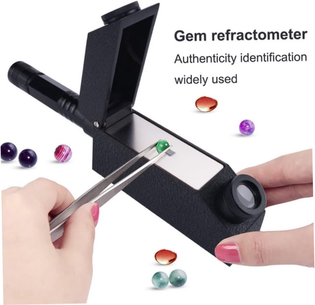 Gemmology Refractometer CL-181 Compact Lightweight Portable with Refractive Fluid Oil for Jewelry Measuring