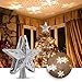 Produktbild Delicacy Weihnachtsbaum Topper Projektor Xmas LED Sterne Schneeflocke Projektor, Sterne Schnee Projektor Licht, Weihnachten, Feiertag, Party, Heimkino, Spielzimmer, Innendekoration, Geschenk- Silber