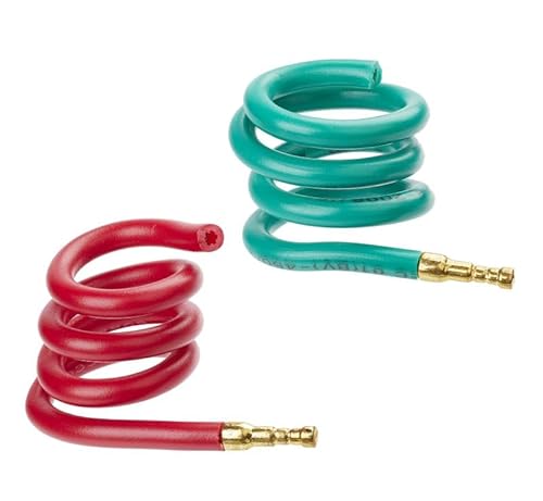 Miniatura para casas de muñecas y oficinas o vales de regalo · DIY Miniwelt · Mini manguera de jardín máx. 20 cm, rojo/verde 2 unidades