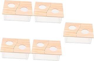 NOLITOY 5 Pçs Hamster Sandbox Critter Banheiro Hamster Esconderijo Hamster Banheira De Banho Hamster Banheiro Banho Caso De Banho Hamster Pet Hamster Banheira De Madeira Casa De Hamster
