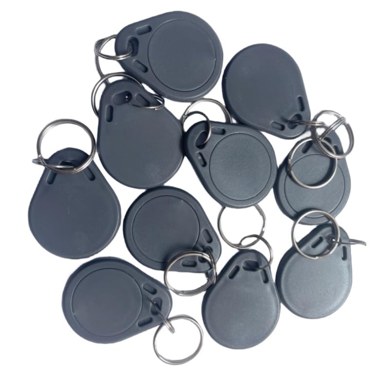 10pcs MF classic 1K RFID Fob 13.56mhz ISO14443A Key for Hotel Door Entry Access Control... (gray)