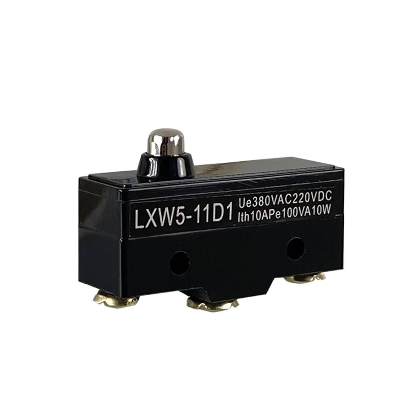 DMBGRXJF LXW5-11D1 Travel Button Micro Limit Switch 3 Screw Terminals Short Spring Plunger 10A 380VAC 220VDC(10pcs)