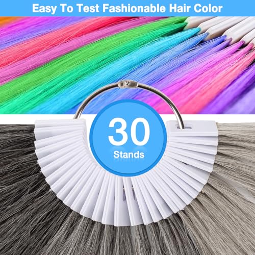 30 piezas muestrario de cabello humano de 9 pulgadas miniatura 2