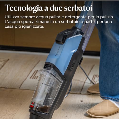 Bissell Crosswave Edgefind, Aspirapolvere E Lavapavimenti, Potente Sistema Di Pulizia Per I Pasticci Degli Animali Domestici, Lavapavimenti Con Tecnologia Zerogap, Aspirapolvere Multisuperficie, 4159N - 6
