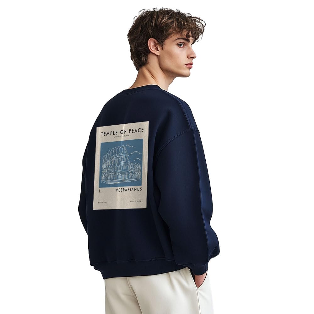 NOBERO Printed Oversized Sweatshirts for Man Stylish | 280 GSM Rich Cotton Fleece Printed Oversized Fit Full Sleeve Sweatshirt for Men | Stylish Casual Wear Winter Sweatshirt for Men NOBERO Printed Oversized Sweatshirts for Man Stylish | 280 GSM Rich Cotton Fleece Printed Oversized Fit Full Sleeve Sweatshirt for Men | Stylish Casual Wear Winter Sweatshirt for Men