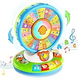 Toys for 1 2 3 Years Old Boys Girls, Musical Spin & Sing Alphabet Zoo with Lights & Sounds, Learning Educational Toys for Toddler 1-3, Christmas Birthday Gifts for Baby Kids Age 12-18 Months+