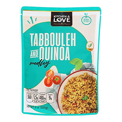 Comparison: Best Microwave Quinoa 8 Kitchen & Love Tabbouleh & Quinoa Medley, Pre Cooked, Microwave Ready Pouch,Shelf Stable, Non Gmo, Gluten & Dairy Free, Plant Based, Kosher, Vegan, 8 Oz, 6-Pack