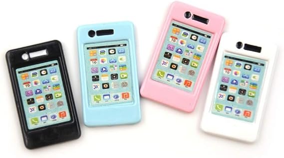 7 adet Dollhouse Mini cep telefonları sahne minyatürleri cep telefonları Metal simülasyon cep telefonu bebek telefonları telefonlar Model oyun sahne DIY 1/12 1/6 ölçekli bebek ev dekor çocuk