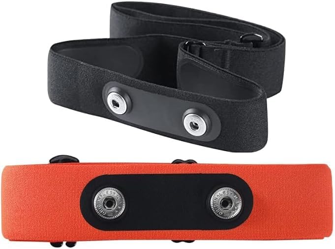 Paquete de 2 correas de pecho medianas a prueba de sudor, monitor de frecuencia cardíaca, correa de pecho ajustable suave para Polar H10 H7 Wahoo