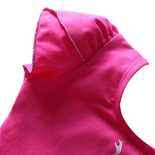 Baohulu Leotard For Girls Ballet Dance Short Sleeve Full Tulle Tutu Skirted Dress Ballerina Costumes B160_Hotpink_L #TOP3