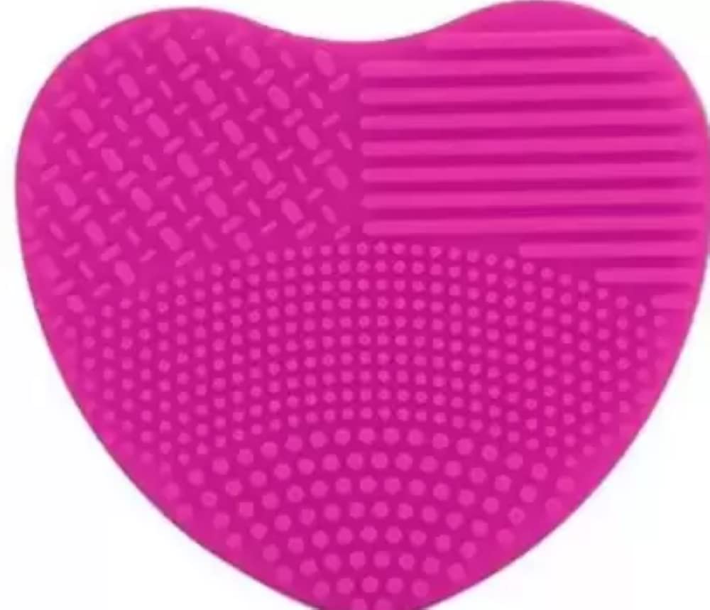 feelhigh Silicone Fashion Makeup Washing Brush Scrubber Heart Shape Tool Cleaners (Pack of 1)-image-48