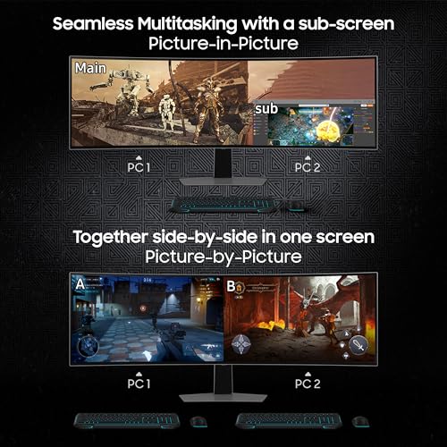 Image of Samsung 49 inch (124.4cm) Odyssey OLED G9 Curved Gaming Monitor (Smartchoice) Dual QHD 5120 x 1440|240Hz|0.03ms|DCI 99%|OLED Safeguard|FreeSync Premium Pro|G-Sync| HDR10+ Gaming|HAS|LS49DG930SWXXL|Silver