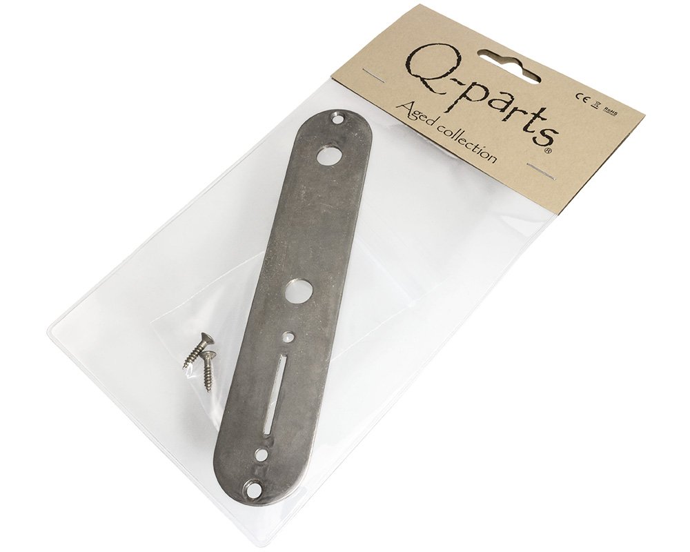 Q-Parts Aged Collection Telecaster Control Plate, Relic Nickel