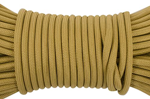 Image of 550 para Cord Parachute Survival Cord Rope Spec Type III 7 Strand Paracord Rope, Military Grade Nylon 4mm Diameter (Khaki, 30)