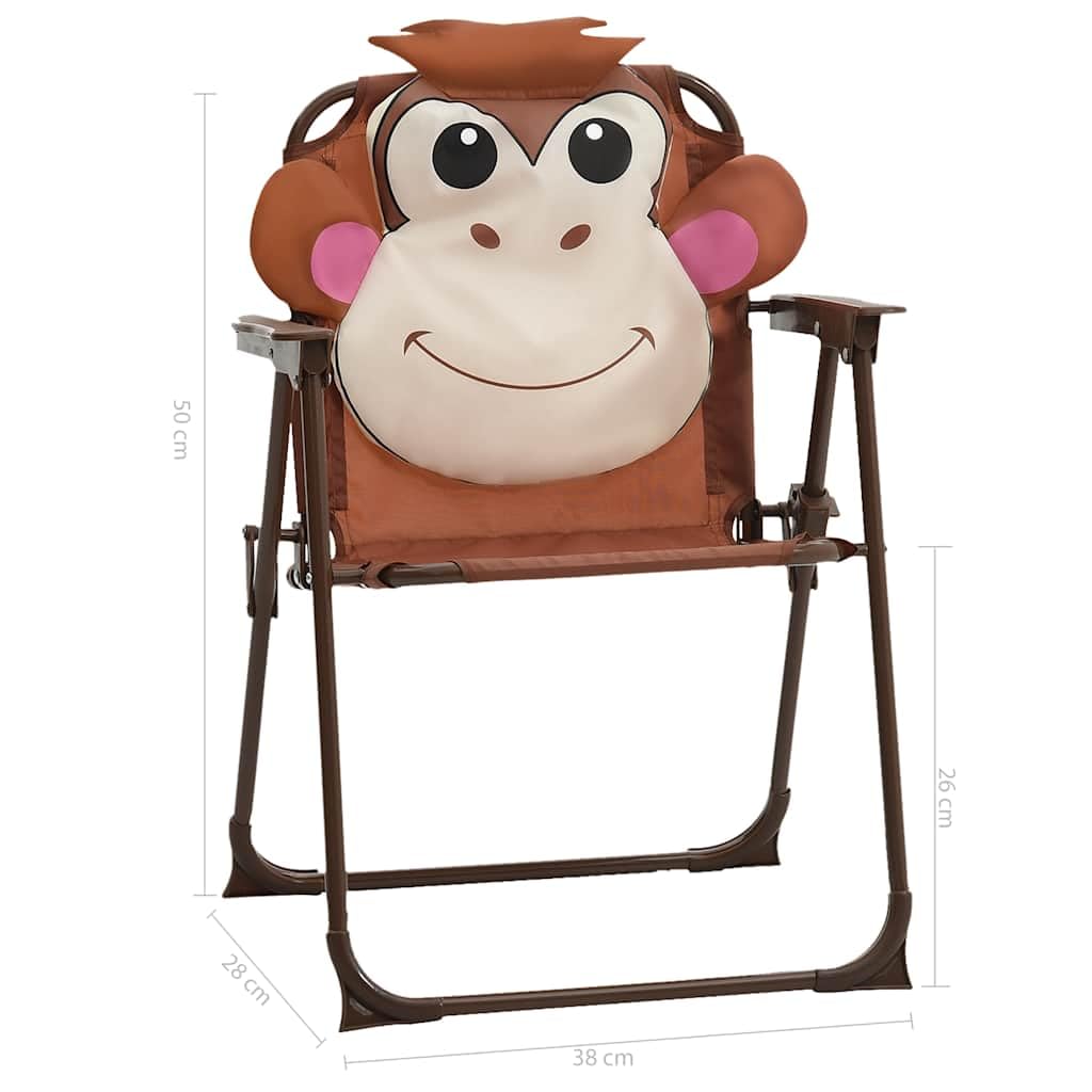 vidaXL Ensemble de Bistro avec Parasol pour Enfants 3 pcs Marron