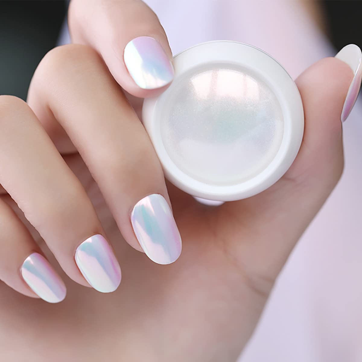 Daily Charme Colorful Mylar Glitter Flakes Set / 12 Colors, Ultra-Thin Mermaid Fluorescent Glass Paper, Iridescent Sequin Flakes Glitters Sticker for Nails Art Decoration, DIY Home/Salon Manicure