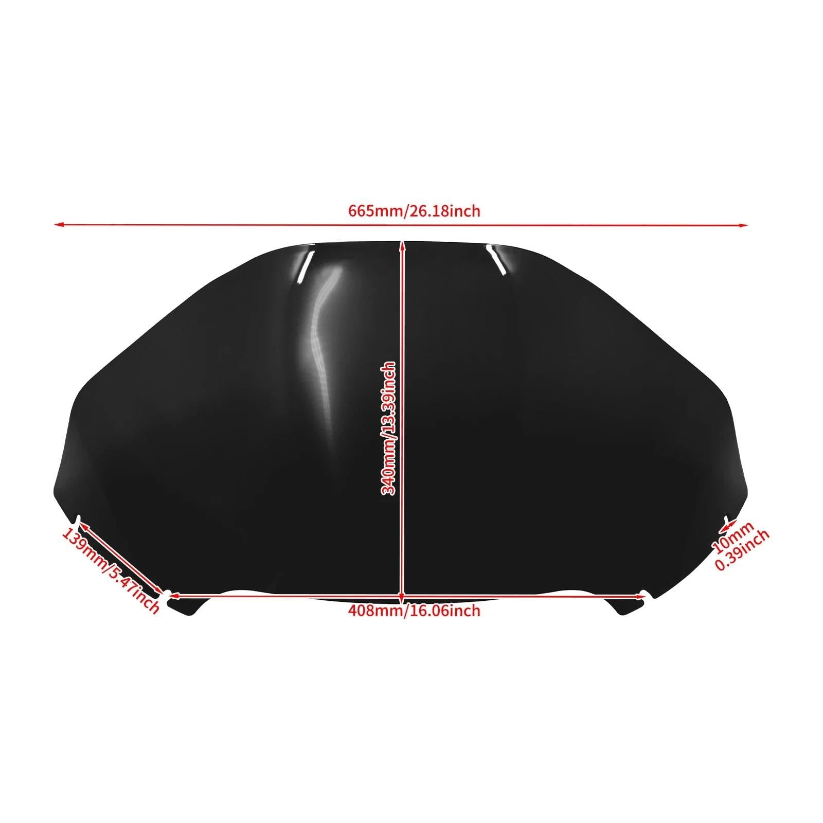 Do Harleya, FLTRX FLTRU 2015-2024, Osłona Przedniej Szyby Motocykla Przedłużenie szyby motocykla(Windshield A)