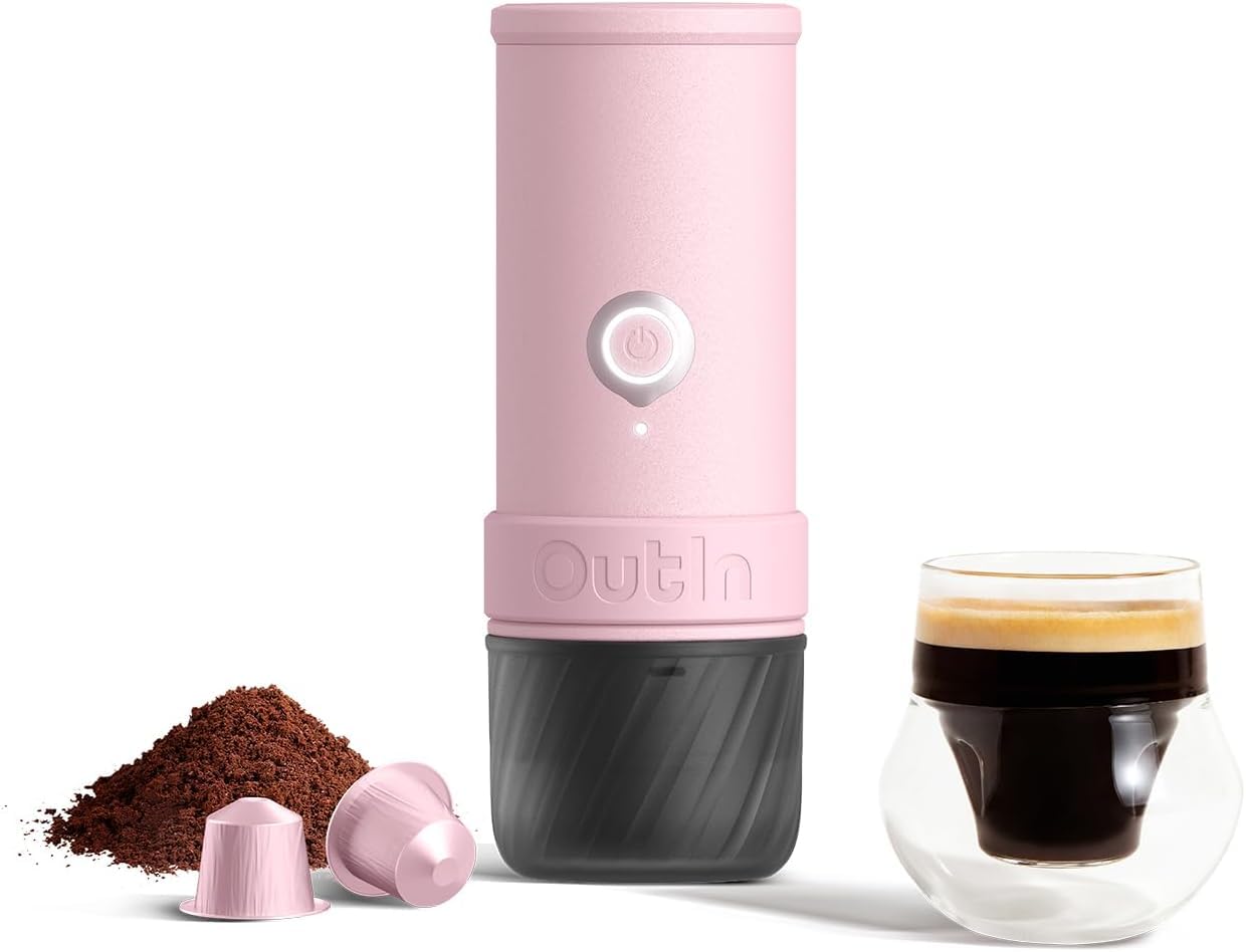 OutIn Mino Portable Electric Espresso Machine for Travel with Self-Heating | Mini Camping…