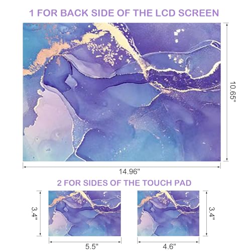 Image of DINKY Laptop Skin Sticker Decal, 12 inch 13 inch 13.3 inch 14 inch 15 inch 15.4 inch 15.6 inch Laptop Universal Reusable Vinyl Skin Stickers Cover Art Decal Notebook PC Personalized Protector-Purple Marble