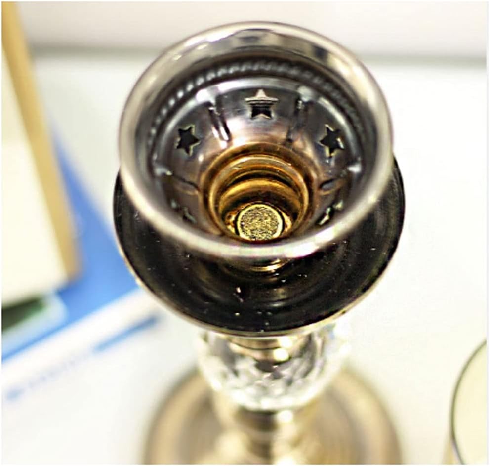 Candlesticks,Candle Stands Retro Metal Glass Candle Holder Restaurant Family Family Candle Holder Decorative Feather Container Ornaments to Send Candles Candlestick Holder for Candlel