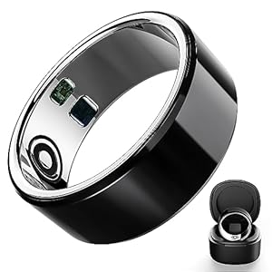Smart Ring Health Tracker for Women & Men, Continuously Records Sleep Quality, Heart Rate, Temperature, Blood Oxygen and Pedometer,Great Gift