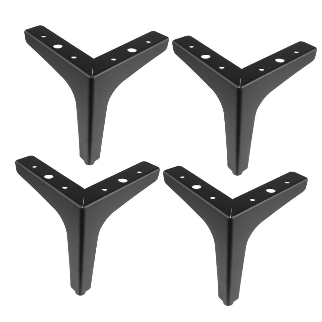 Pieds support canapés robustes OUNONA en métal épais 1,8 cm noir mat lot de 4