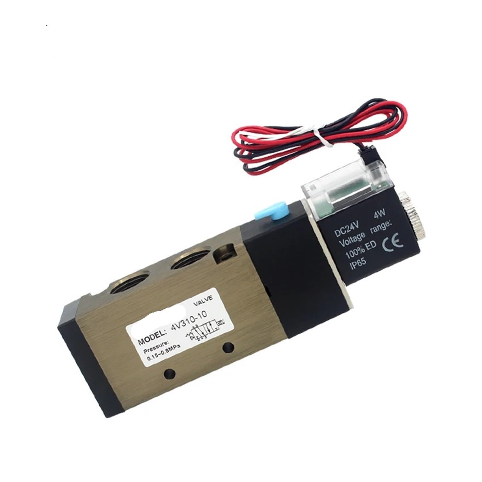 4V310-10 DC24V Pneumatic Solenoid Valve with Silencer 6mm 8mm 10mm 12mm Quick Installation(Without fittings-01)