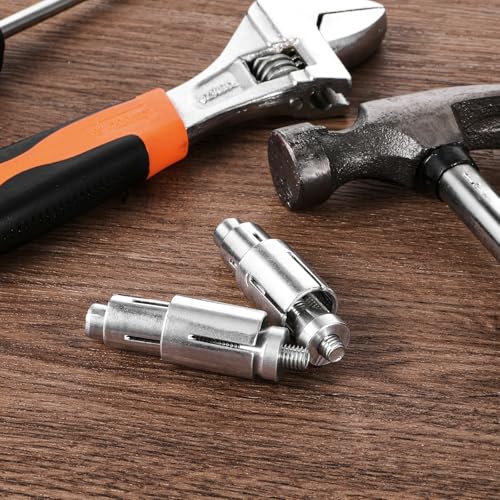 Image of 2 Pack Motorcycle Bar Ends Mounting Screw Set Universal 13mm-24mm Handlebar Expansion Screws for 7 /8'' Handle Bar Grip End Caps Silder Handle Bars Plug Side Mirror Electric Dirt Bike Scooter Silver