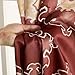 HLC.ME Liam Red and Beige Patterned Curtains - Boho Ogee Ikatt Damask Grommet Curtains - Light Reducing Window Drapes for Bedroom and Living Room, Set of 2 Panels - 52 W x 96 L