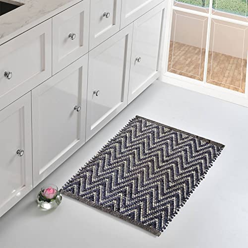 Image of Door Mats for Home | Door Mats for Home Entrance | Door Mat for Bathroom| Soft & Super Absorbent Mats for Shower | Washable, Non-Slip & Quick-Drying Mats (Pack of 2) (Multicolor 5)