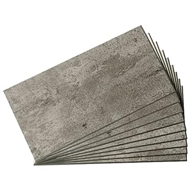 AMAZON - Art3d Dark Slate Peel and Stick Backsplash, 5.9″ x 11.8″ Larger Waterproof Self Adhesive Subway Wall Tiles, Stick on Backsplash for Bathroom, Kitchen