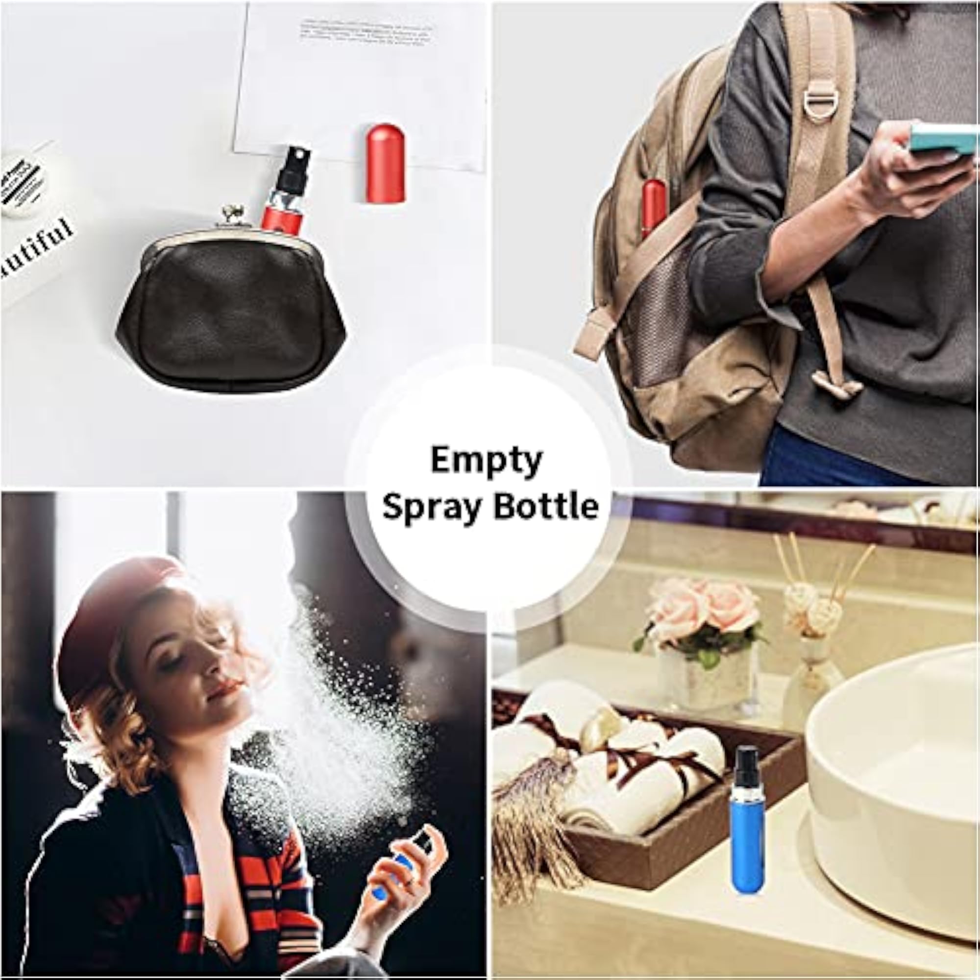 Portable Mini Atomizer Bottles Pack of 4