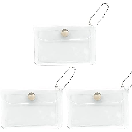 Chic Clear PVC Pocket Sized Wallet with Key Chain