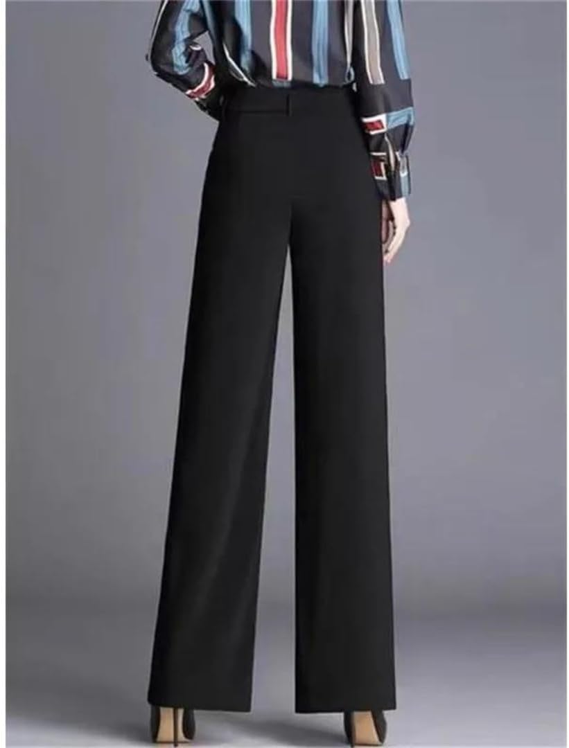 Women Versatile Middle-Aged Slim Dancing Pants Straight-Leg Trousers Wide-Leg Pants